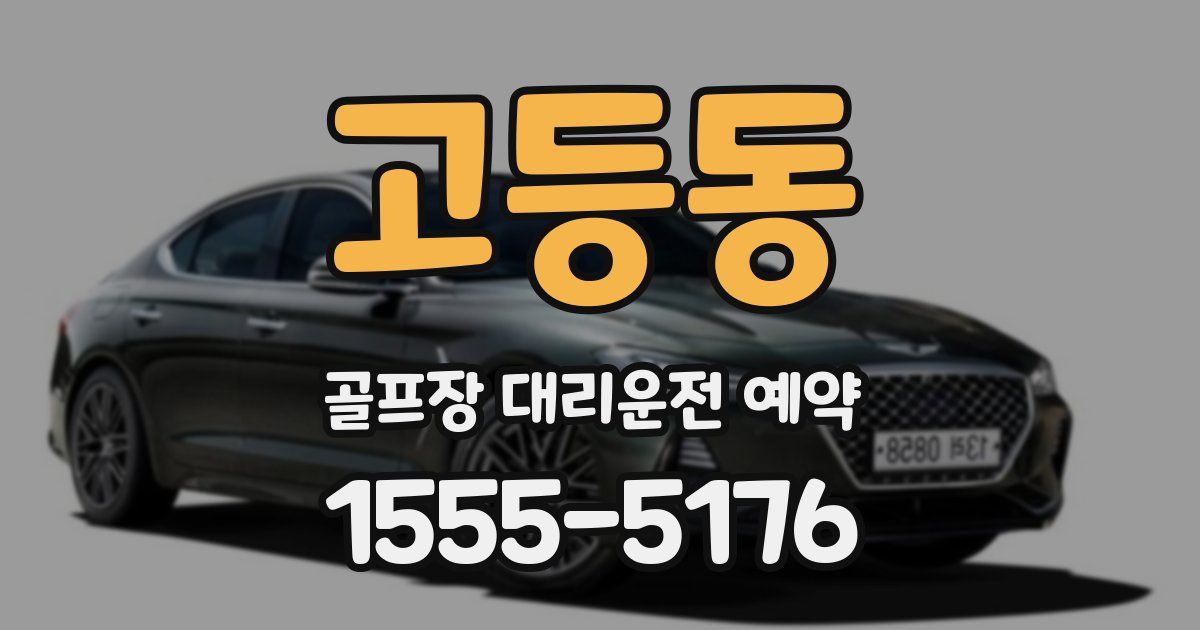 고등동 골프장 대리운전 예약