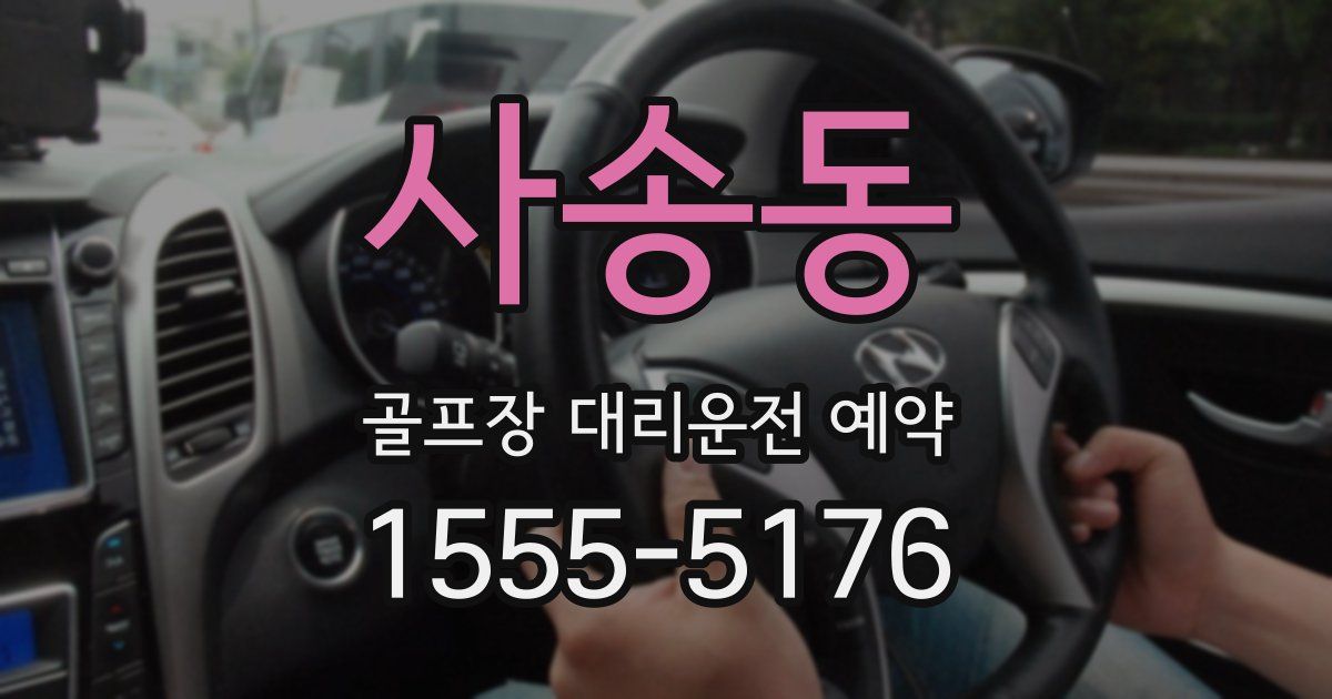 사송동 골프장 대리운전 예약
