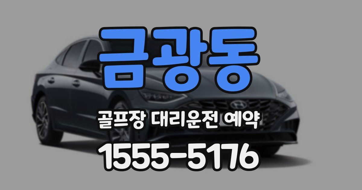 금광동 골프장 대리운전 예약