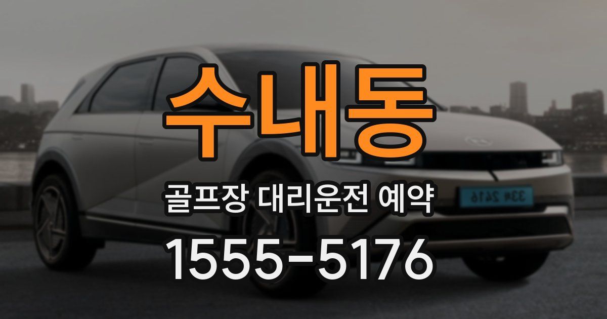 수내동 골프장 대리운전 예약