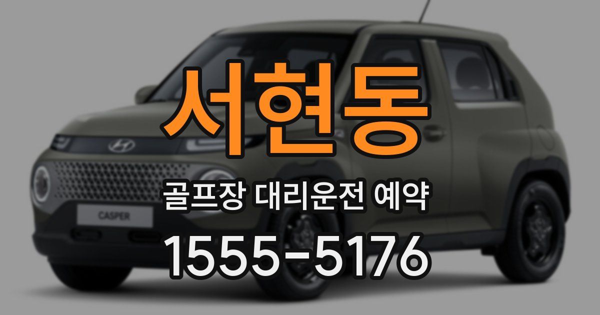 서현동 골프장 대리운전 예약