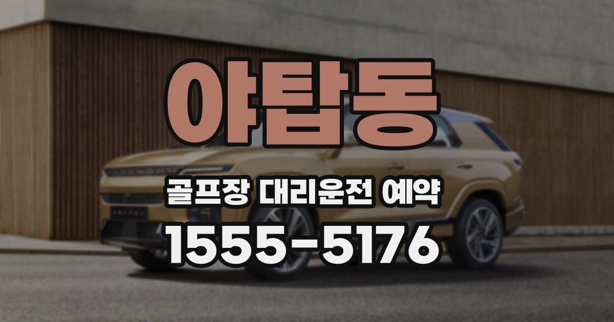 야탑동 골프장 대리운전 예약
