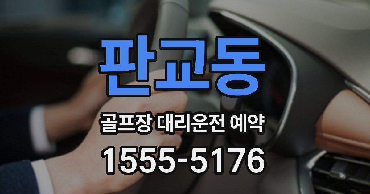 판교동 골프장 대리운전 예약