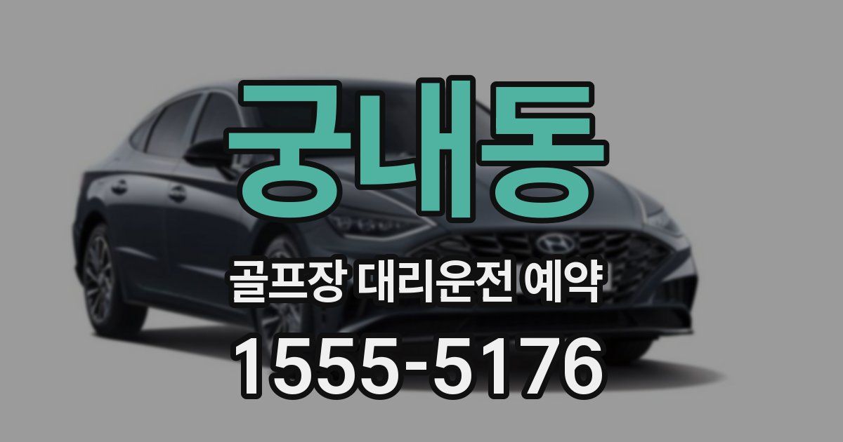 궁내동 골프장 대리운전 예약