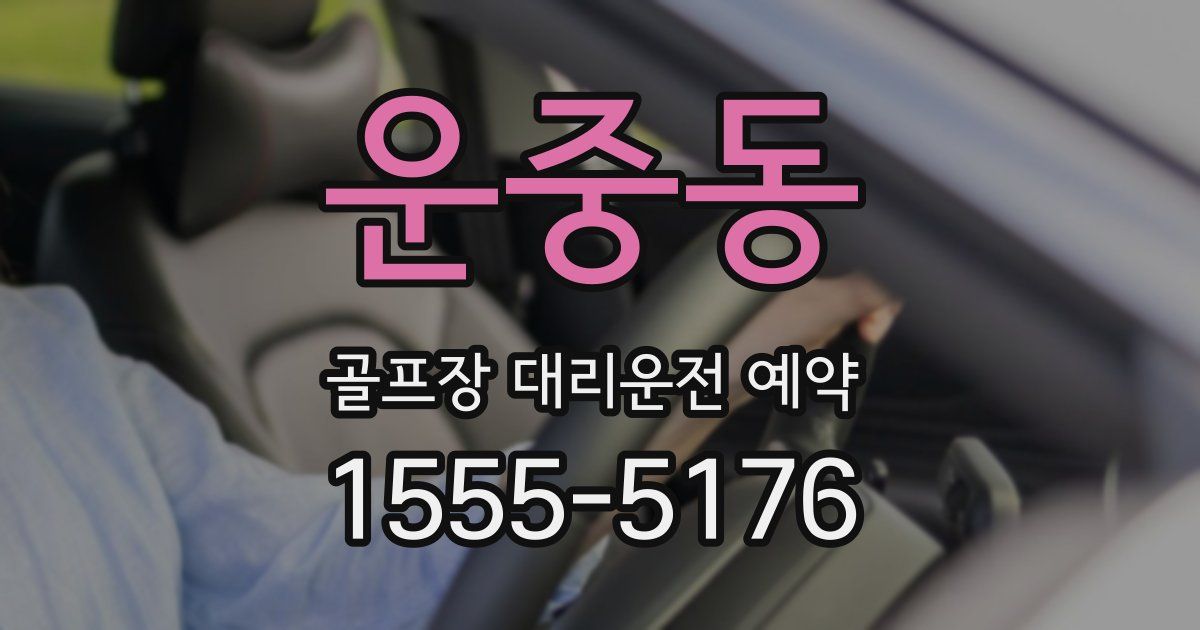 운중동 골프장 대리운전 예약