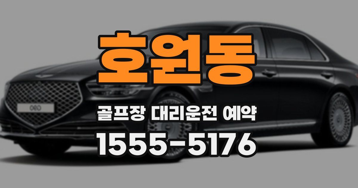 호원동 골프장 대리운전 예약