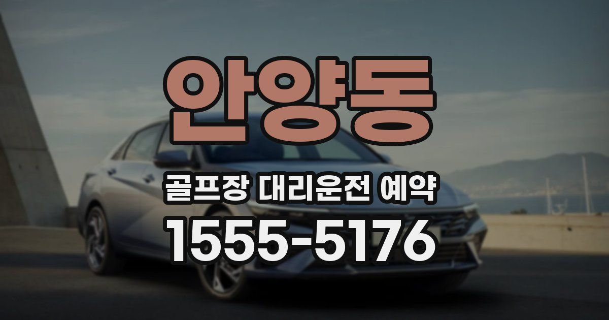 안양동 골프장 대리운전 예약