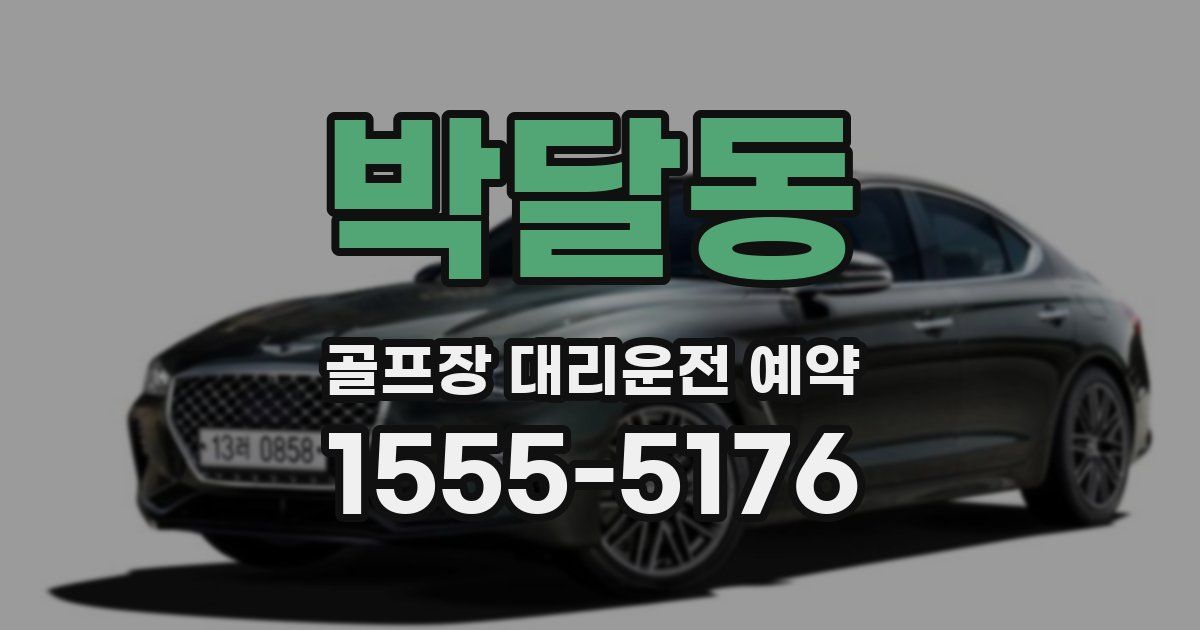 박달동 골프장 대리운전 예약