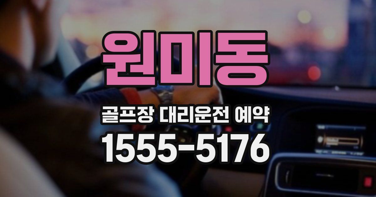 원미동 골프장 대리운전 예약