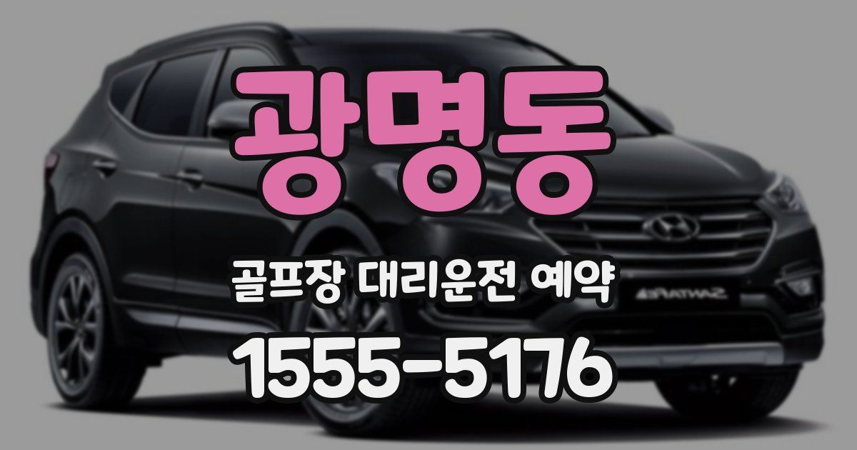 광명동 골프장 대리운전 예약