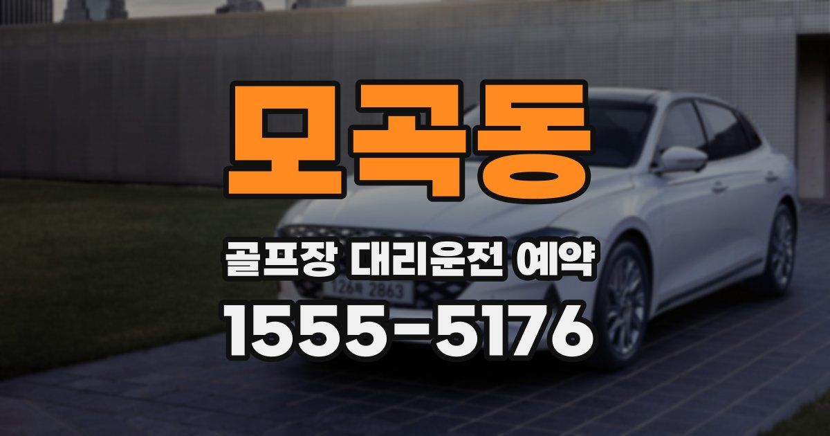 모곡동 골프장 대리운전 예약