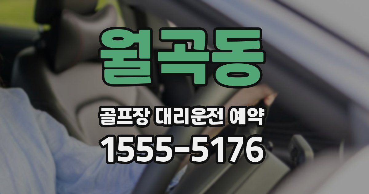월곡동 골프장 대리운전 예약