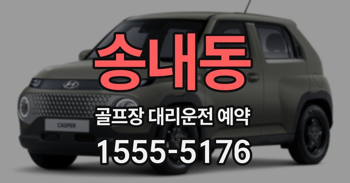 송내동 골프장 대리운전 예약