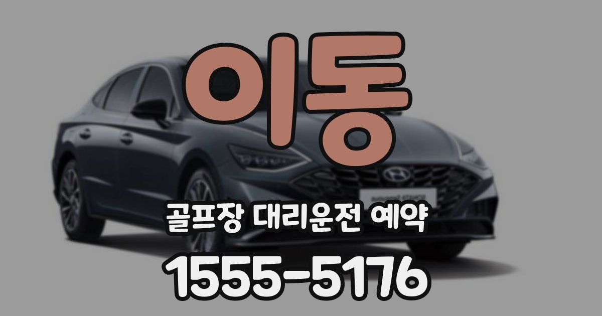 이동 골프장 대리운전 예약