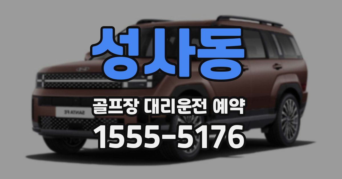 성사동 골프장 대리운전 예약