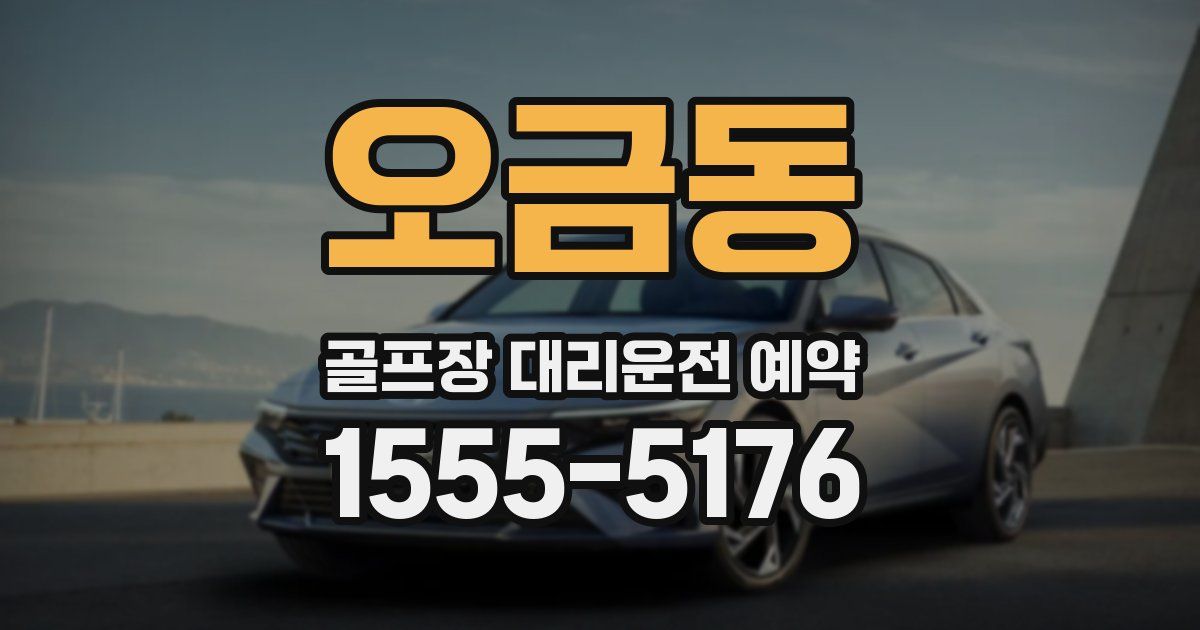 오금동 골프장 대리운전 예약