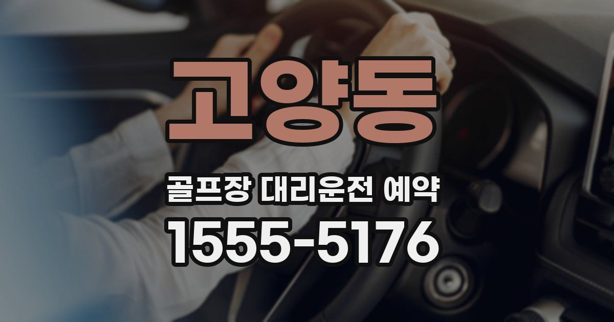 고양동 골프장 대리운전 예약