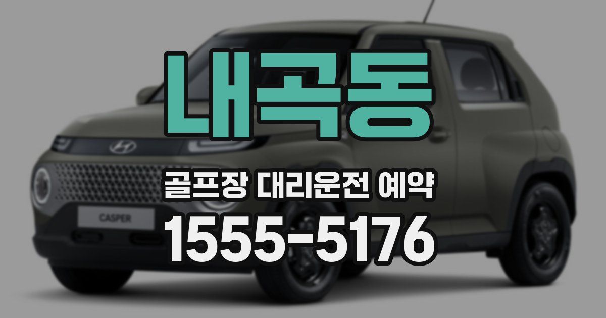 내곡동 골프장 대리운전 예약
