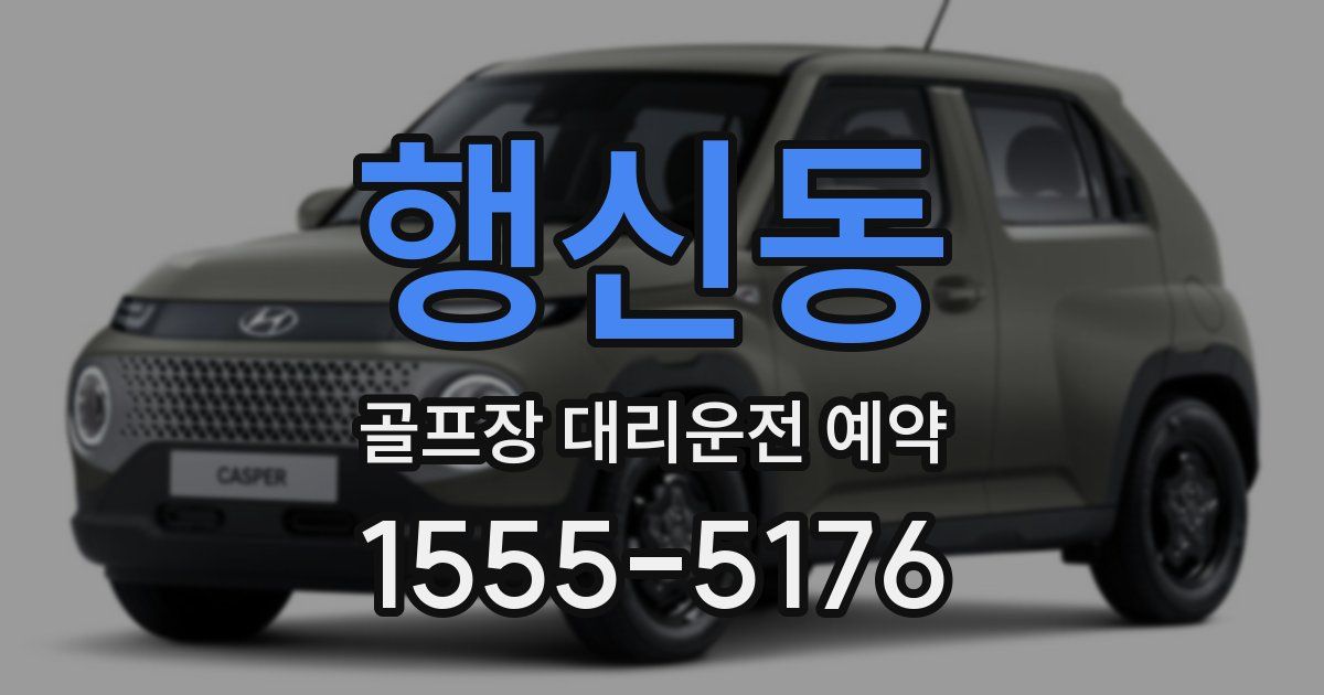 행신동 골프장 대리운전 예약