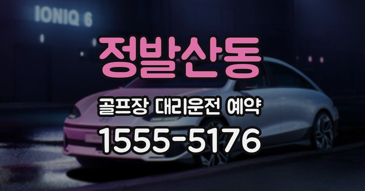 정발산동 골프장 대리운전 예약