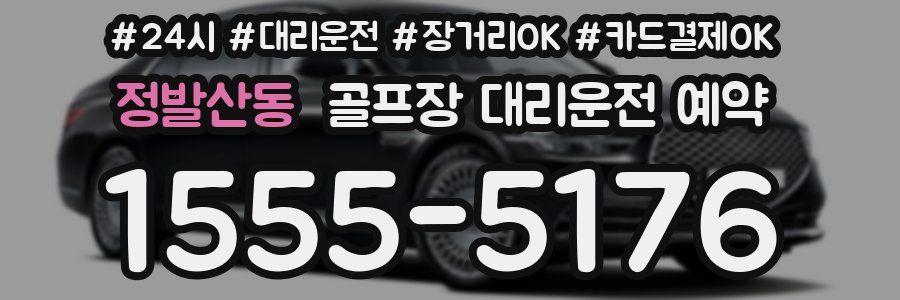 정발산동 골프장 대리운전 예약