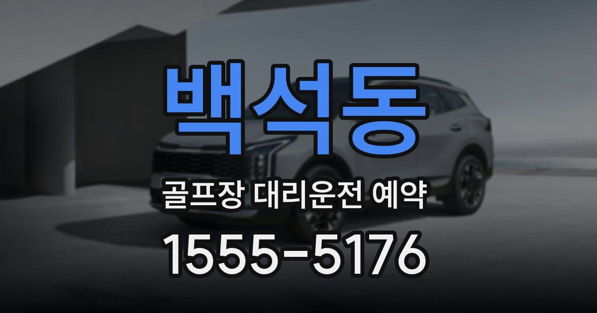 백석동 골프장 대리운전 예약