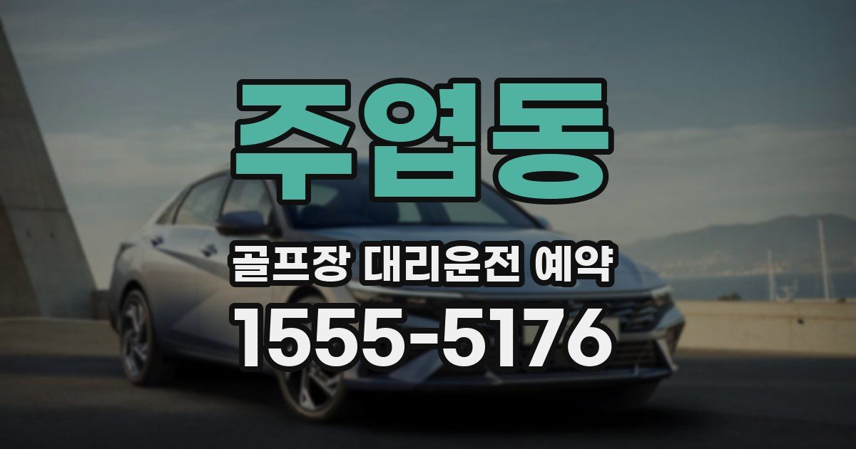주엽동 골프장 대리운전 예약
