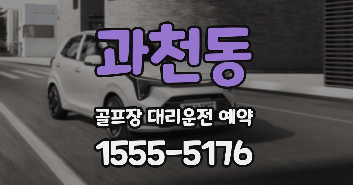 과천동 골프장 대리운전 예약