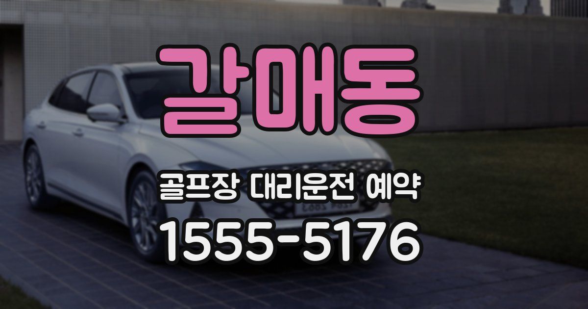갈매동 골프장 대리운전 예약