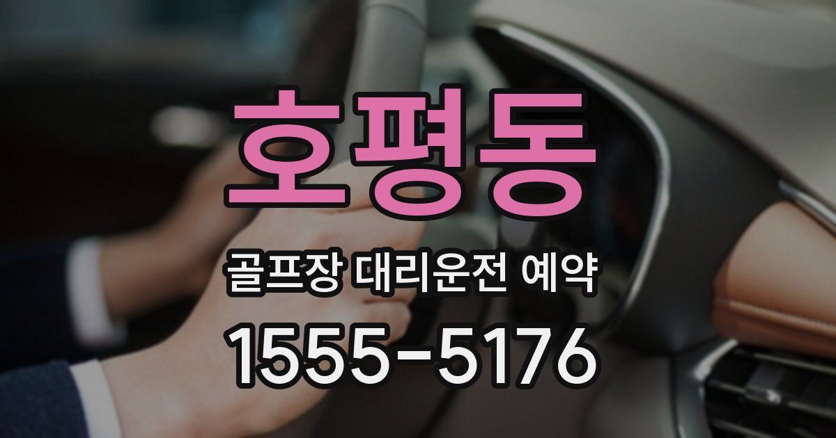 호평동 골프장 대리운전 예약