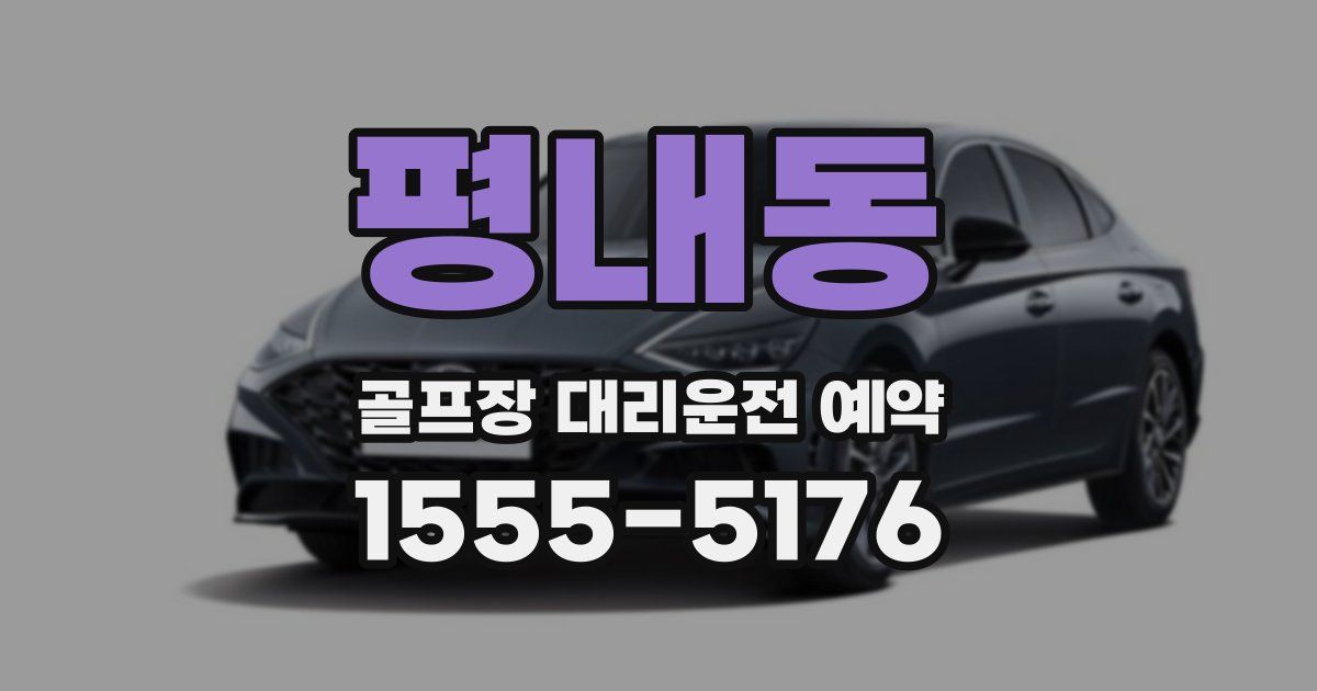 평내동 골프장 대리운전 예약
