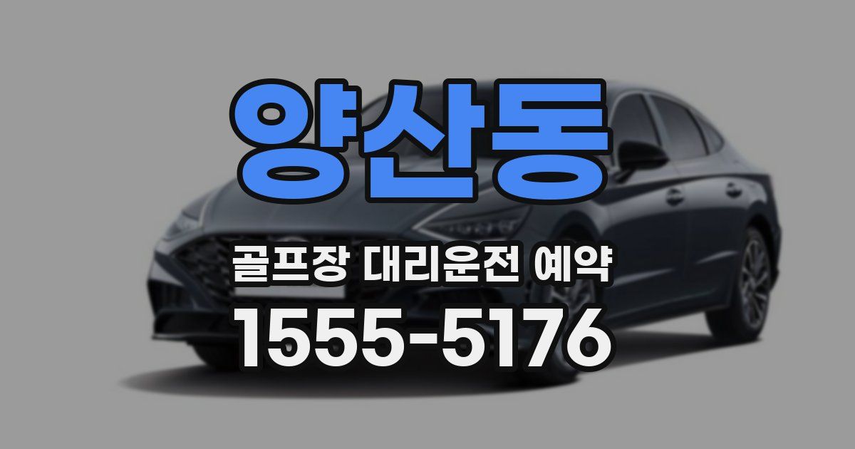 양산동 골프장 대리운전 예약