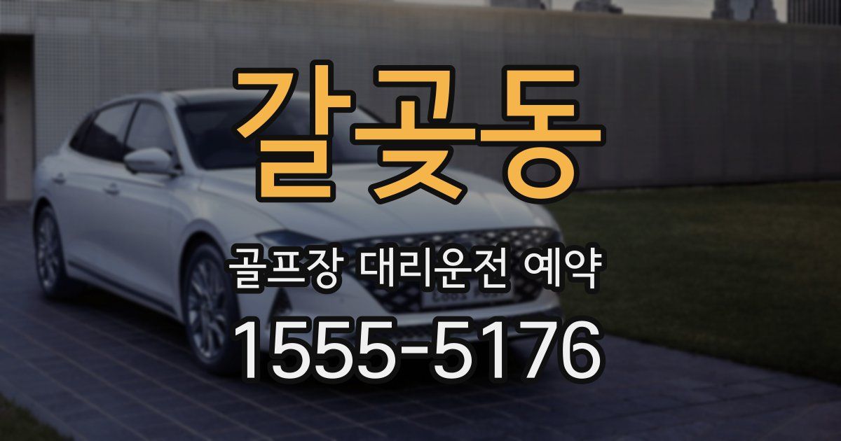 갈곶동 골프장 대리운전 예약