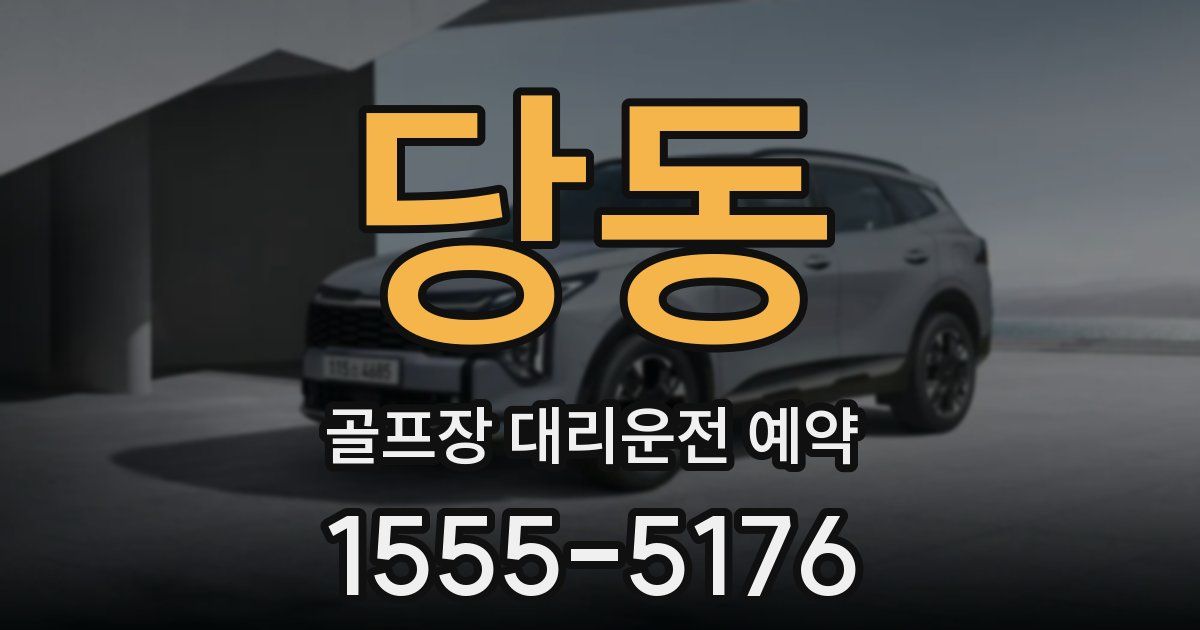 당동 골프장 대리운전 예약