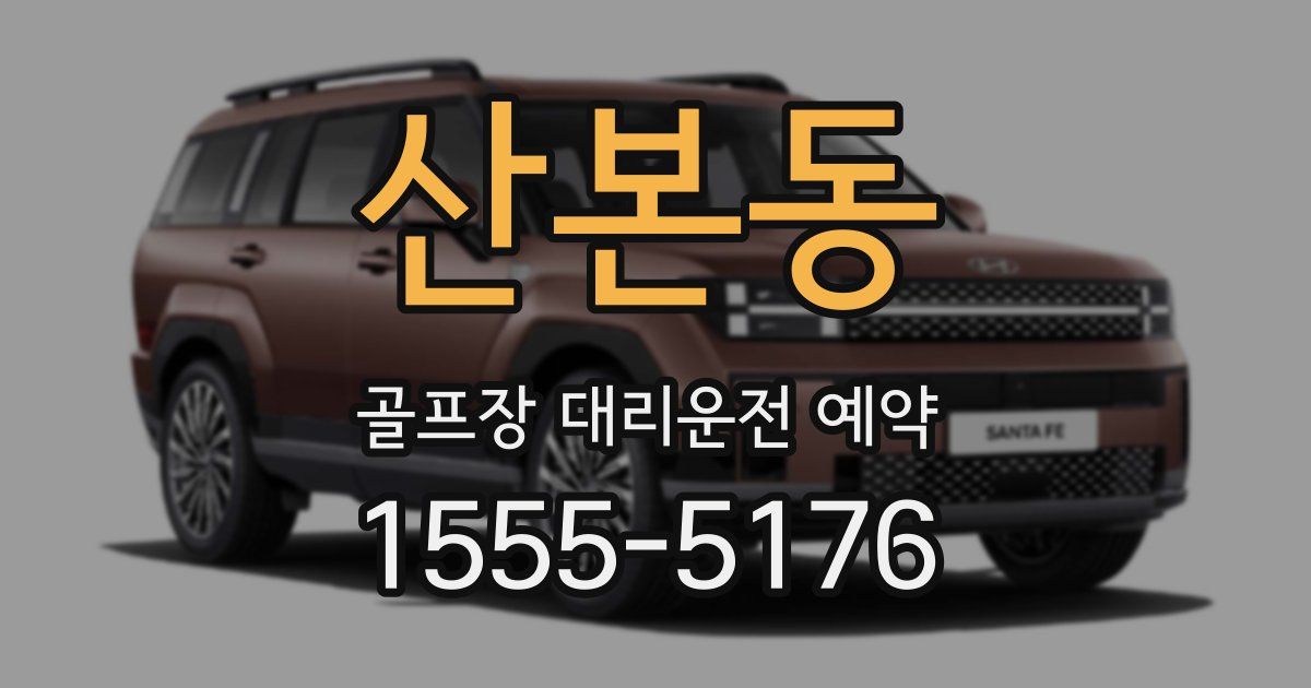 산본동 골프장 대리운전 예약
