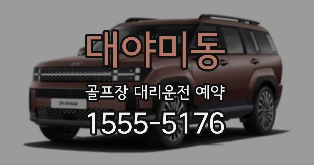 대야미동 골프장 대리운전 예약