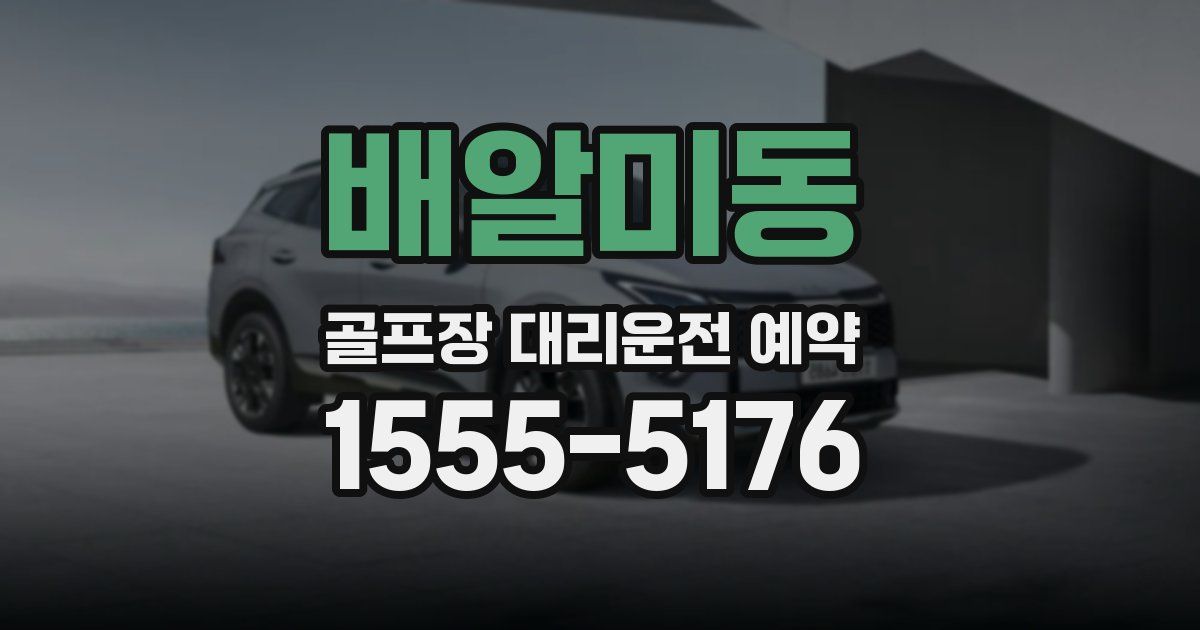 배알미동 골프장 대리운전 예약
