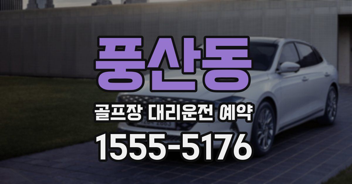 풍산동 골프장 대리운전 예약