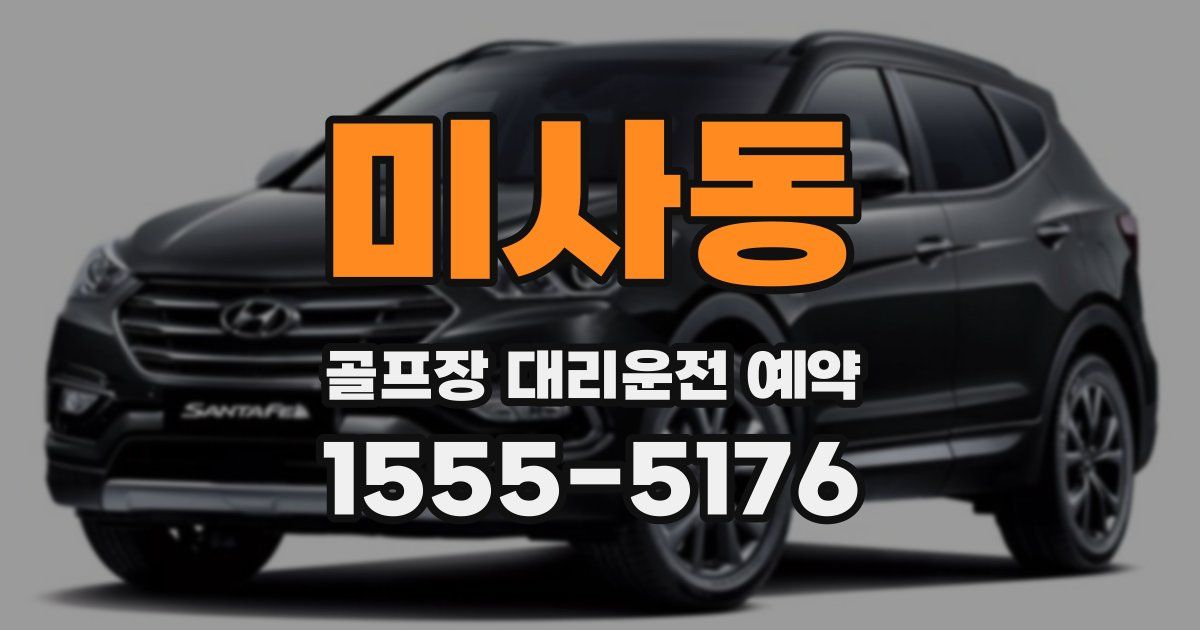 미사동 골프장 대리운전 예약