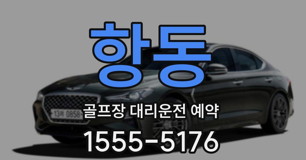 항동 골프장 대리운전 예약