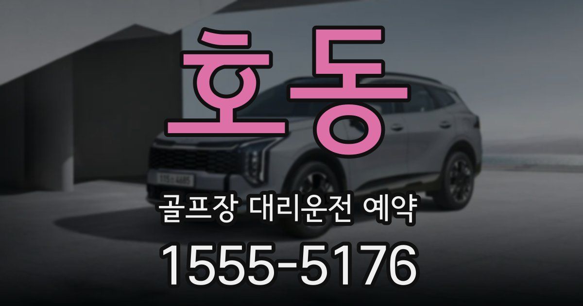 호동 골프장 대리운전 예약