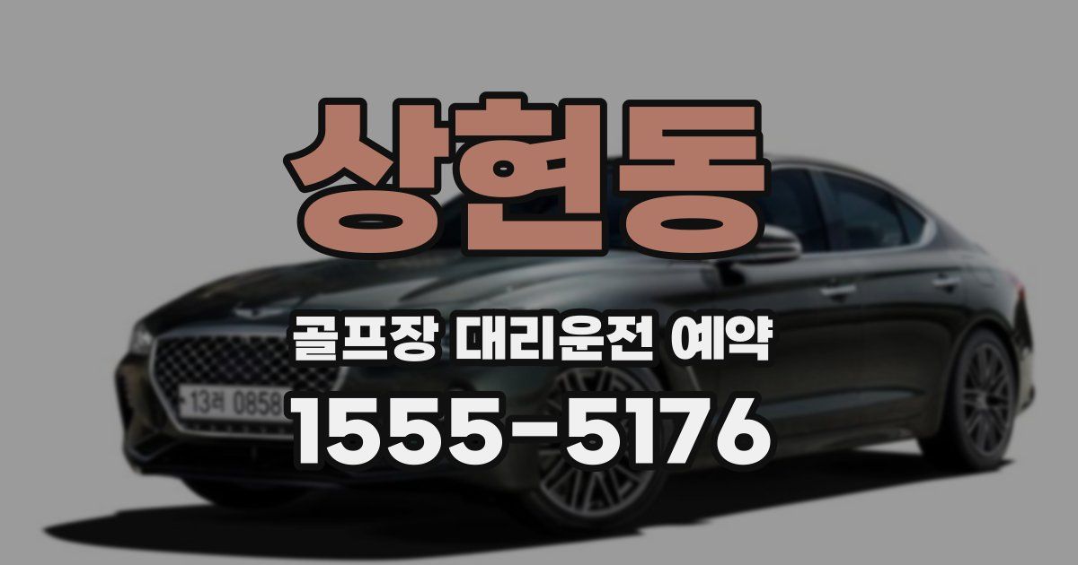 상현동 골프장 대리운전 예약