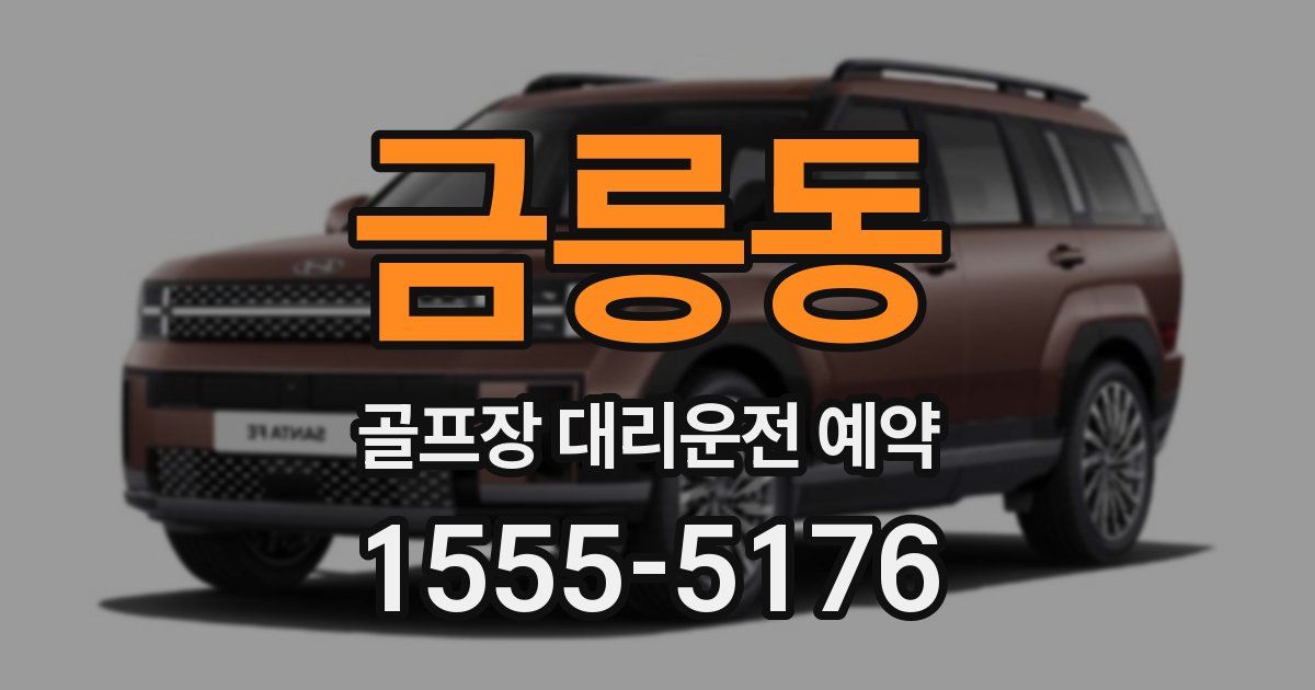 금릉동 골프장 대리운전 예약