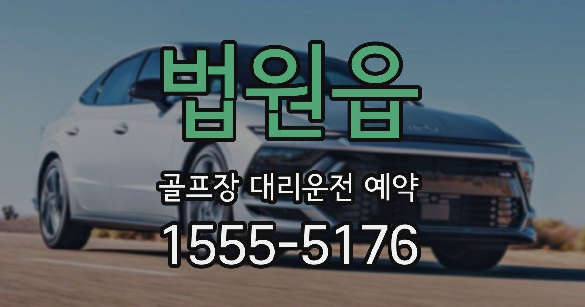 법원읍 골프장 대리운전 예약