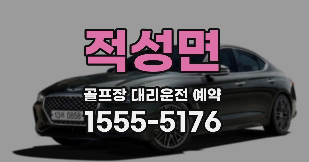 적성면 골프장 대리운전 예약