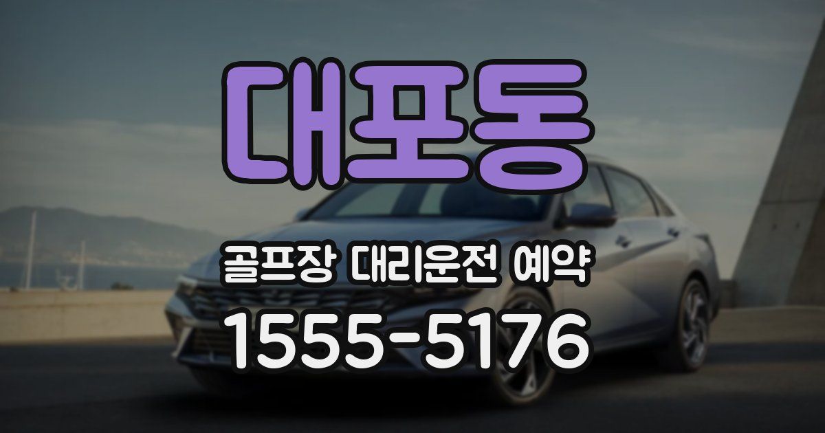 대포동 골프장 대리운전 예약