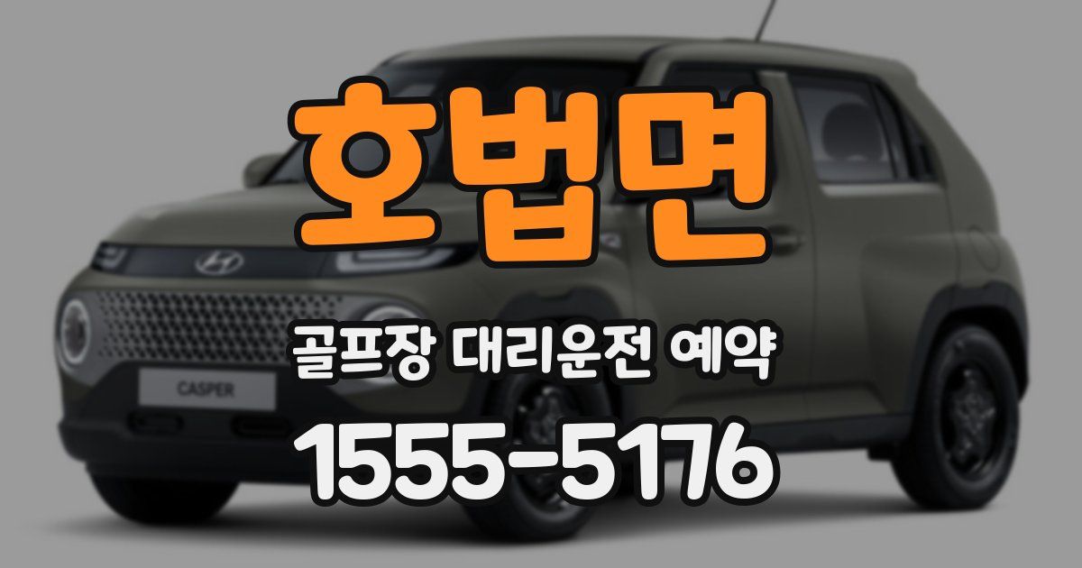 호법면 골프장 대리운전 예약