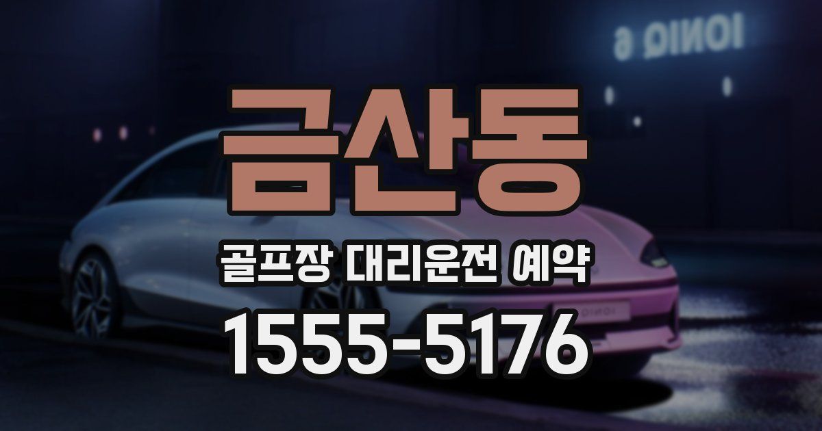 금산동 골프장 대리운전 예약