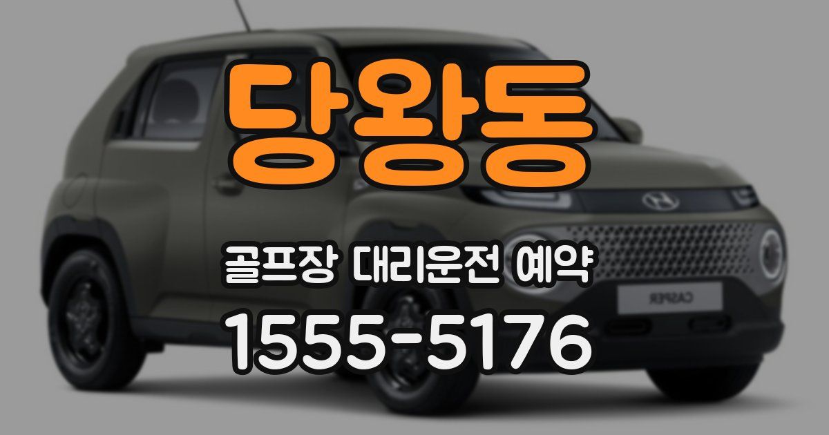 당왕동 골프장 대리운전 예약