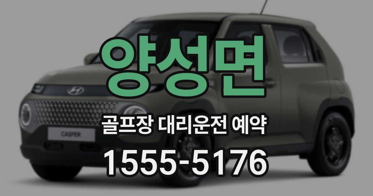 양성면 골프장 대리운전 예약